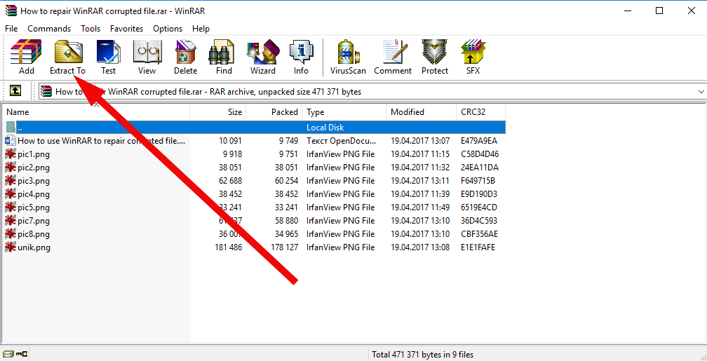 how to download stuff in a normal file with winrar
